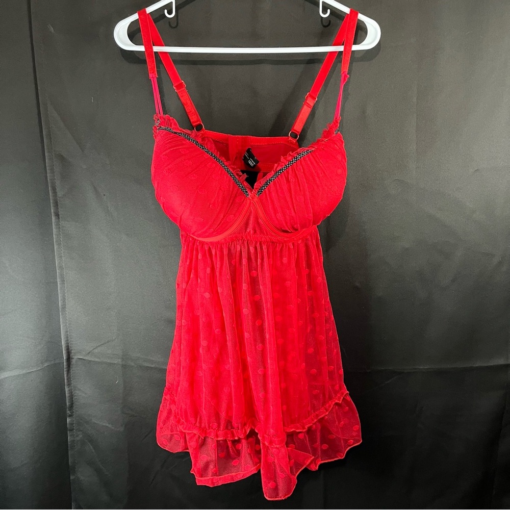 Red Nighty No Brand visible. Size 1X see pics for condition.